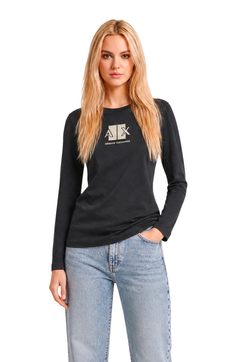 Armani Exchange Bluza femei cu mâneci lungi