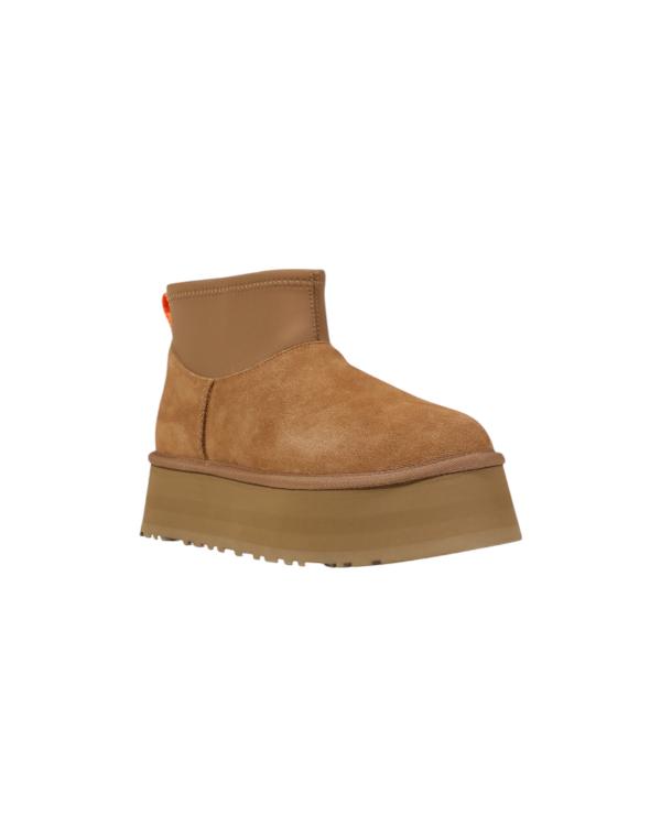 Ugg Cizme Joase cu Platformă din Piele Întoarsă