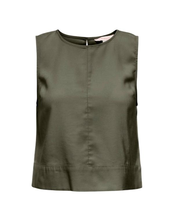 Only Bluza Fără Mâneci cu Nasture