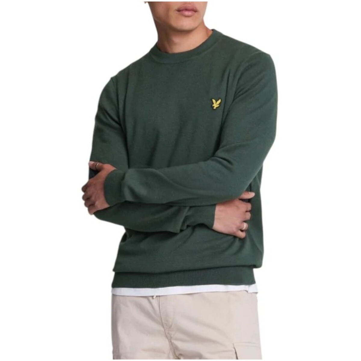 Pulover bărbați Lyle & Scott din bumbac și lână merino