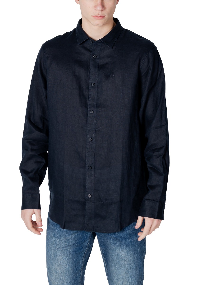 Cămașă bărbați Armani Exchange din in