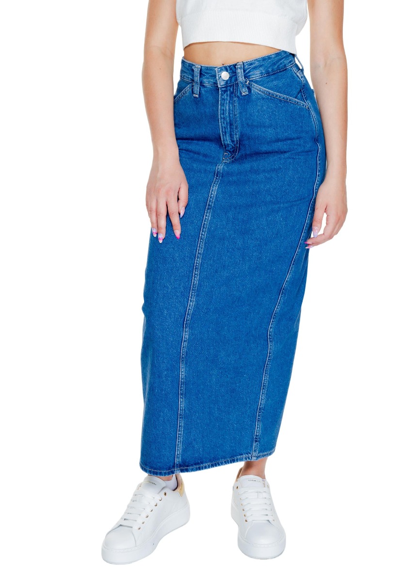 Fustă femei Calvin Klein Jeans din bumbac