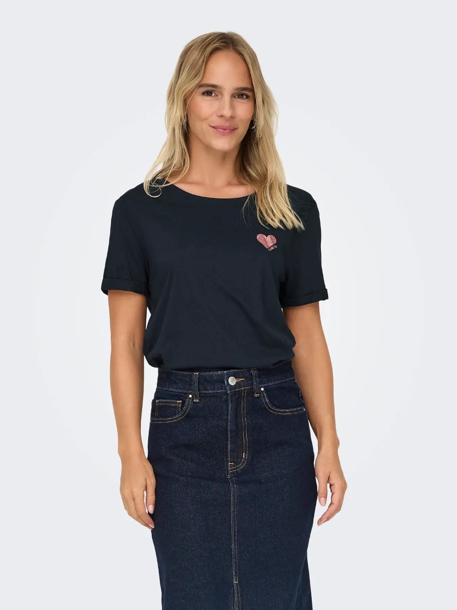 Only Tricou femei din bumbac cu mâneci scurte
