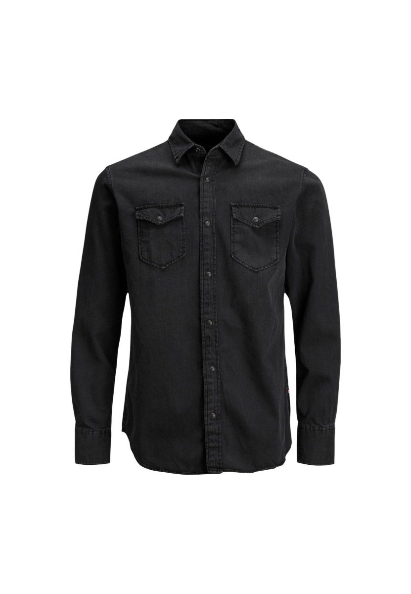 Cămașă bărbați Jack & Jones din bumbac cu mâneci lungi