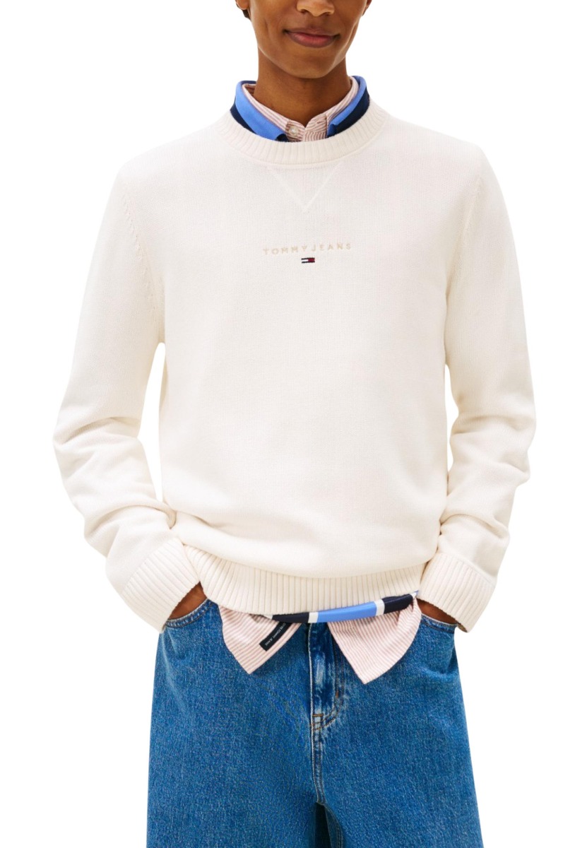 Pulover bărbați Tommy Hilfiger Jeans din bumbac organic