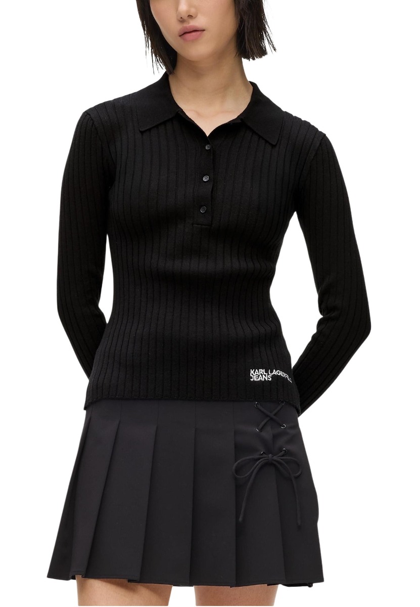 Karl Lagerfeld Jeans Polo Bluza cu mâneci lungi
