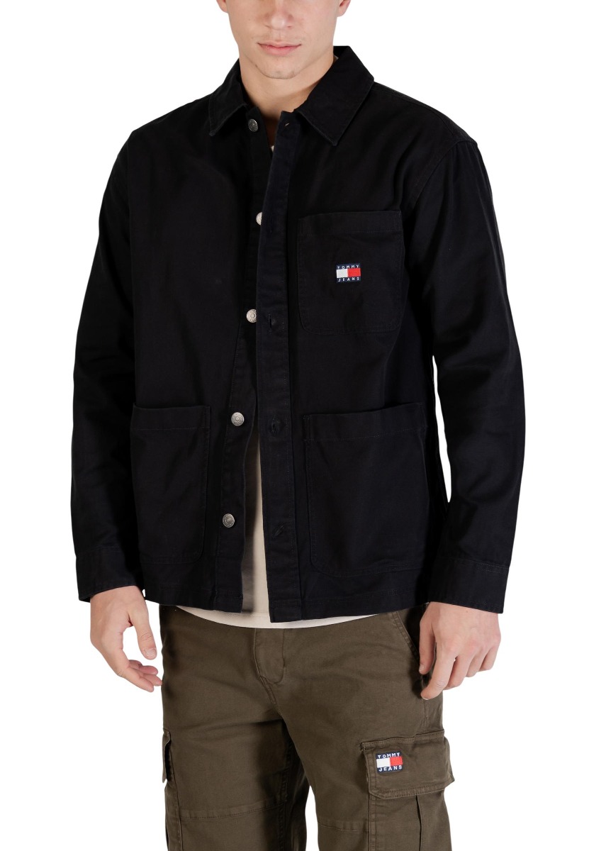 Cămașă bărbați Tommy Hilfiger Jeans din bumbac organic