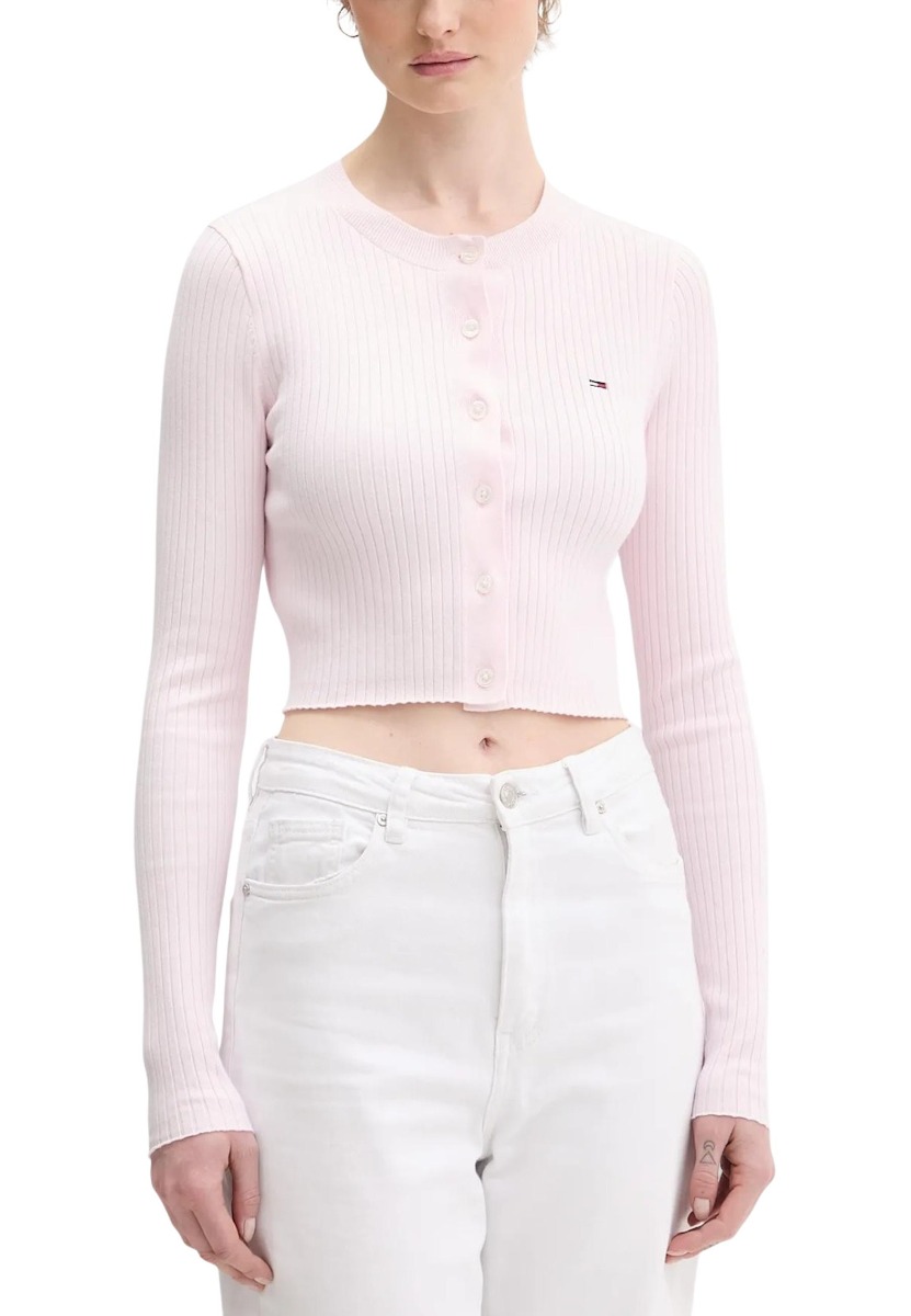 Cardigan femei Tommy Hilfiger Jeans din bumbac organic