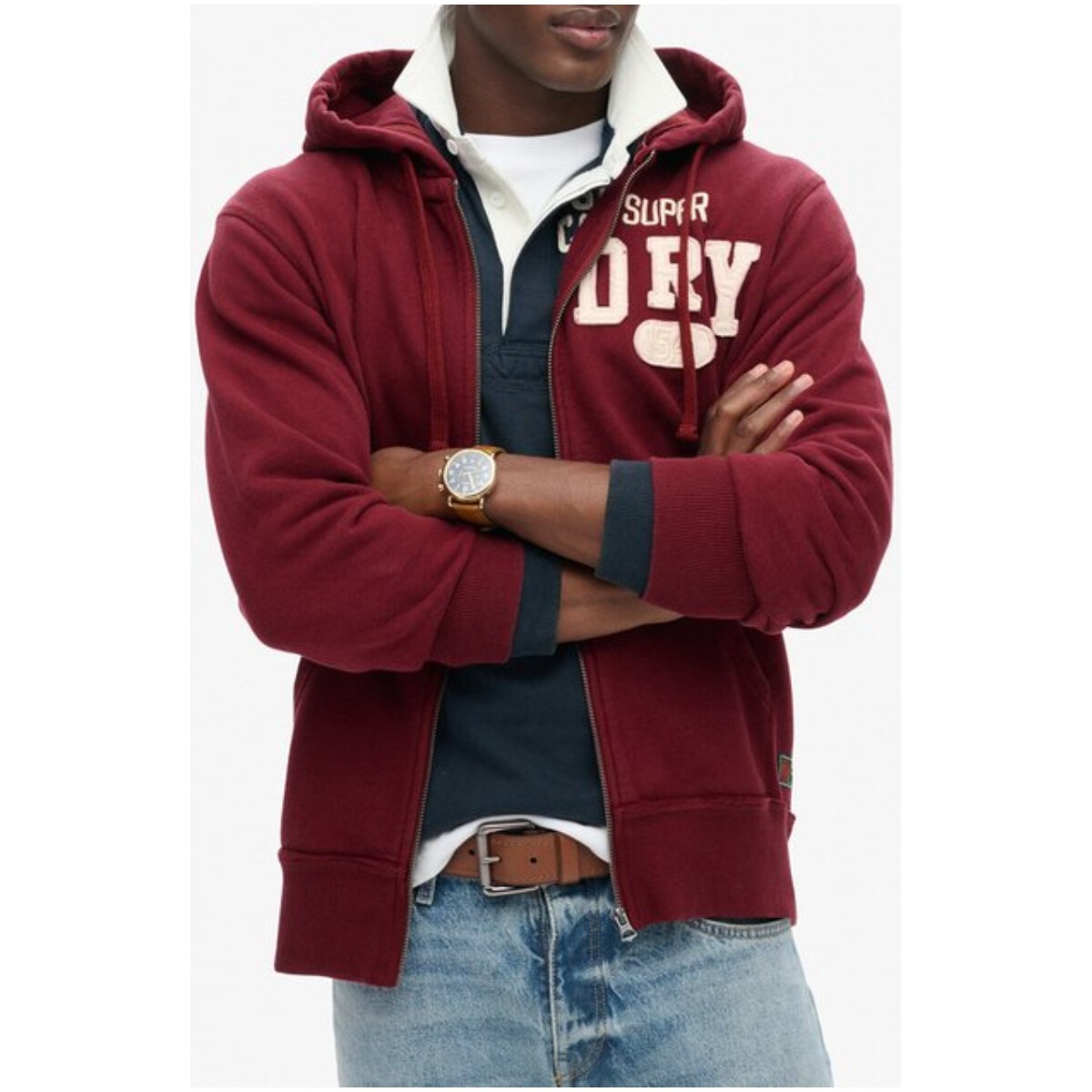 Superdry Hanorac Bărbați cu Fermoar și Glugă