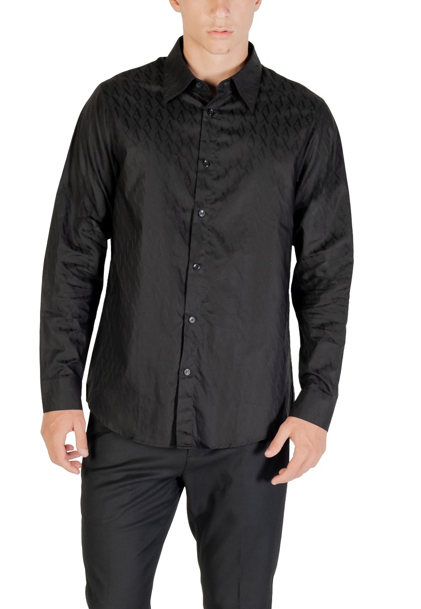 Cămașă bărbați Armani Exchange din bumbac cu mâneci lungi