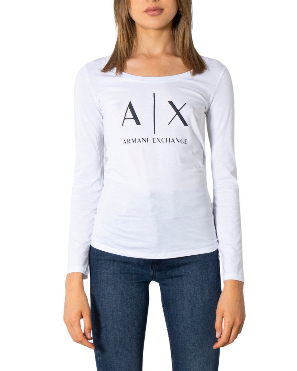 Bluza femei Armani Exchange cu mâneci lungi din bumbac