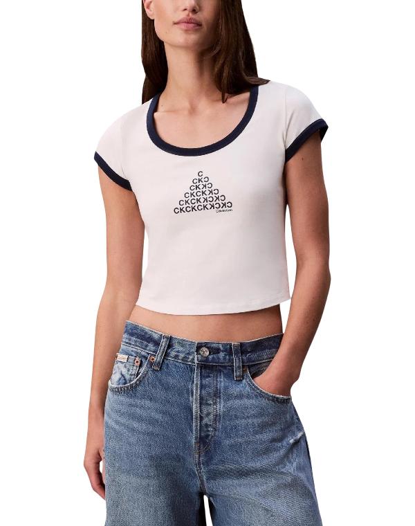 Calvin Klein Jeans Tricou femei cu mânecă scurtă