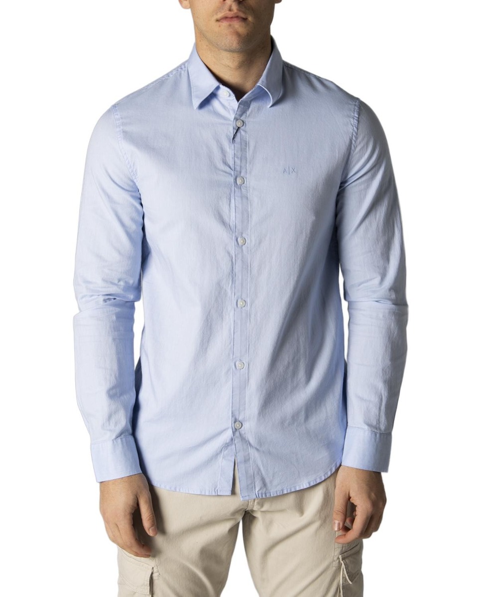 Cămașă bărbați Armani Exchange din bumbac cu mâneci lungi